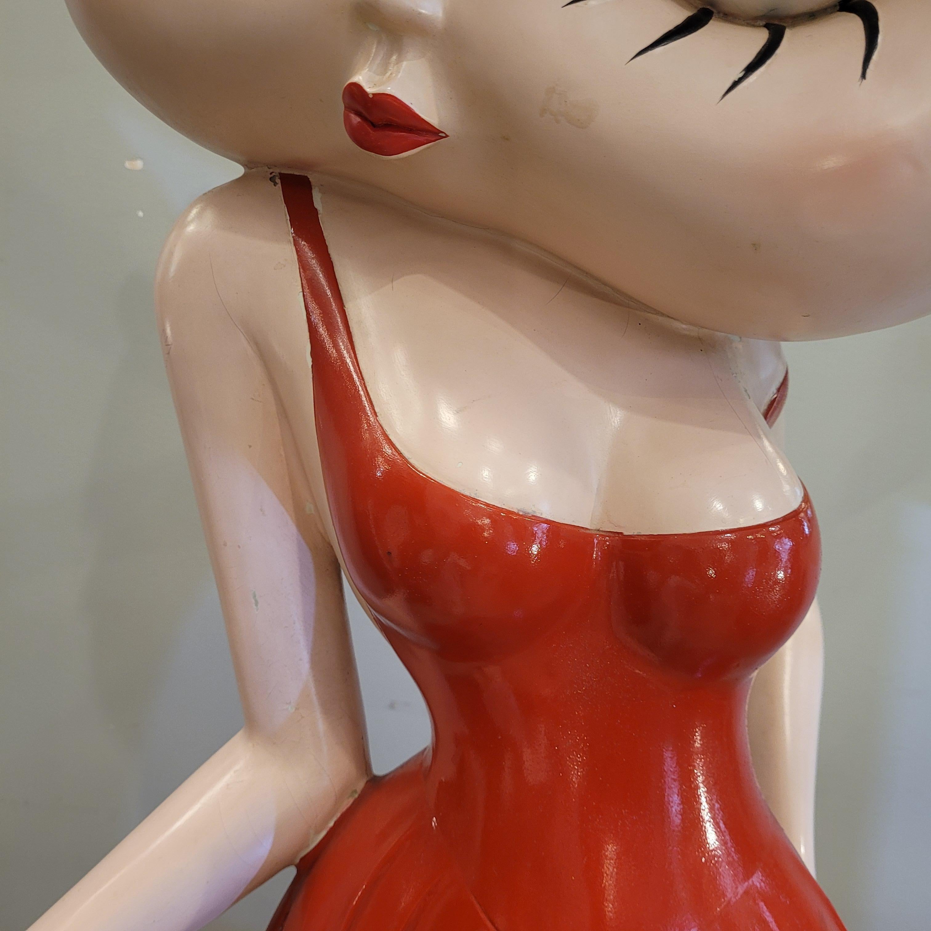American Cartoon red Betty Boo fiberglass  sculpture , 70s In Good Condition In Valladolid, ES