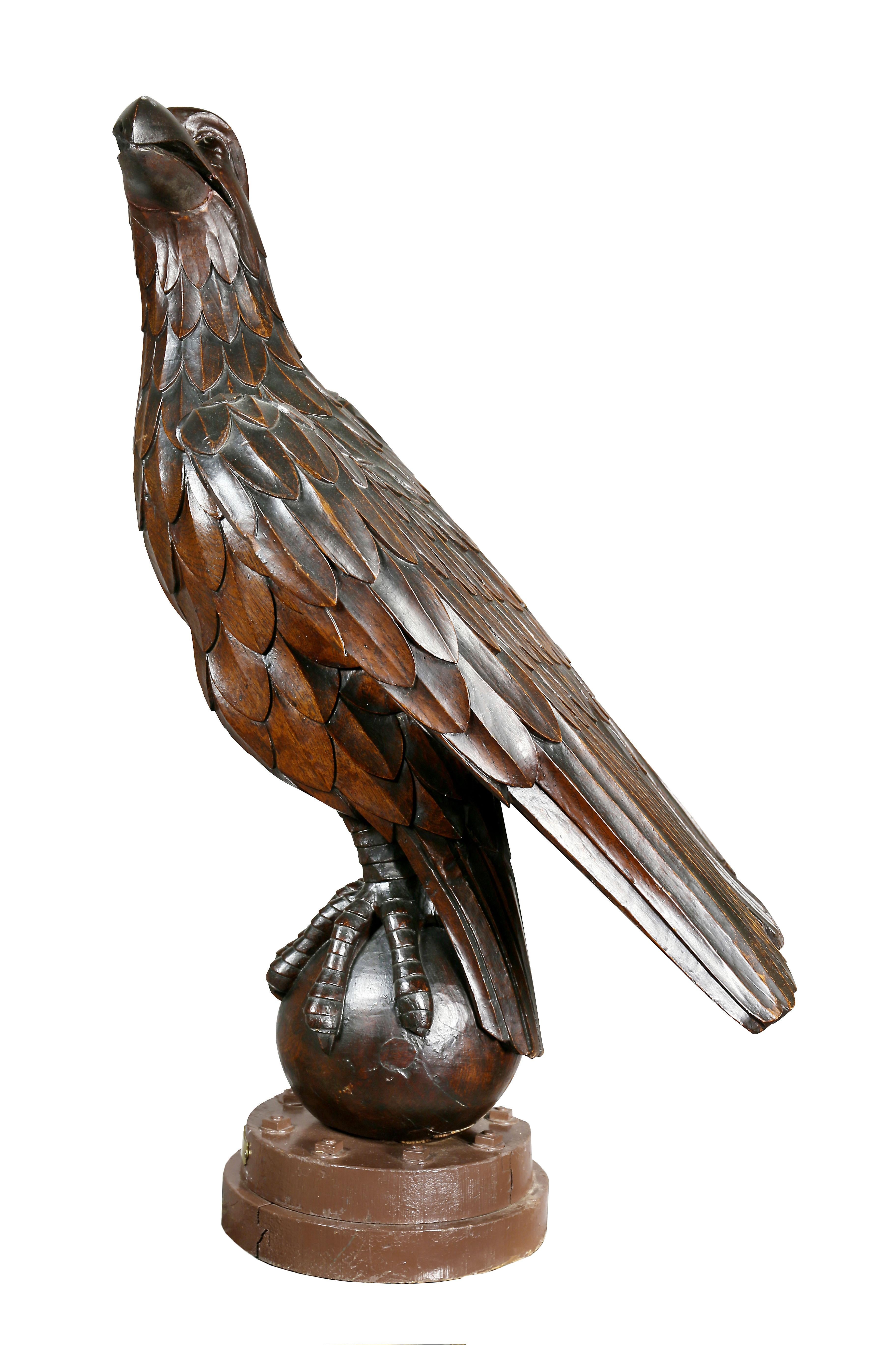 American Carved Walnut Wheelhouse Eagle 2