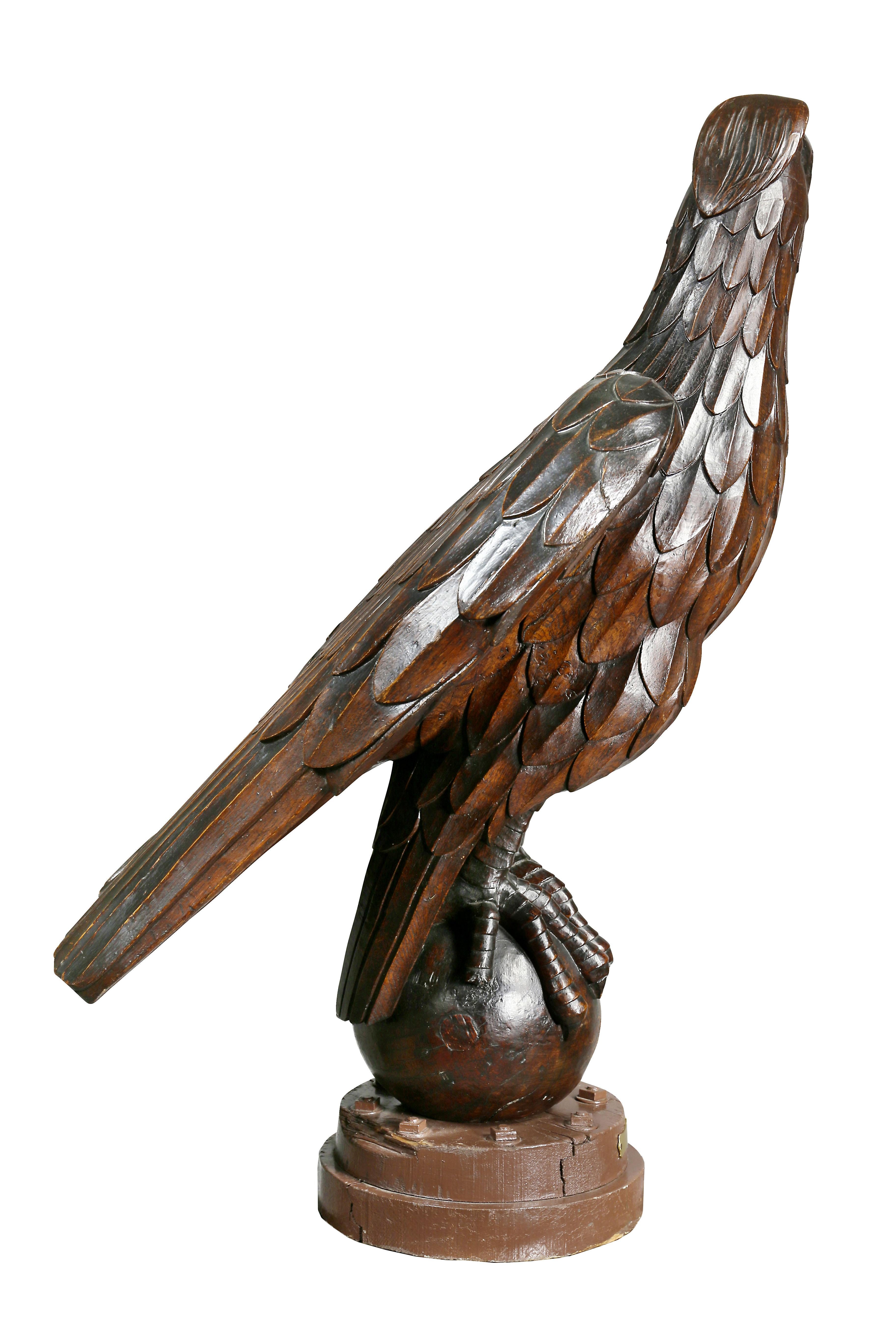 American Carved Walnut Wheelhouse Eagle 5