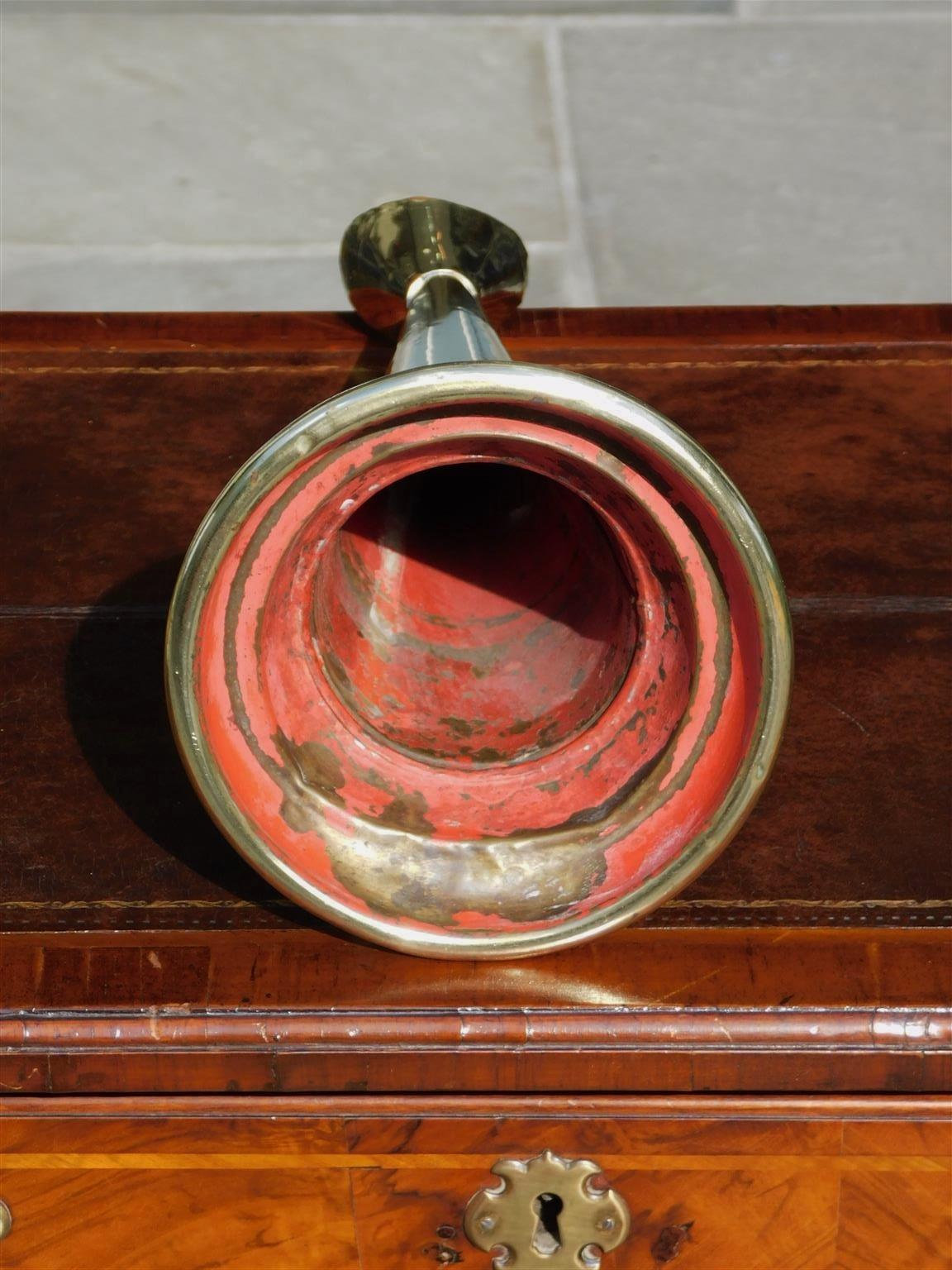 Milieu du XIXe siècle Trumpet de yacht américain gravé en laiton coulé, datant d'environ 1830 en vente