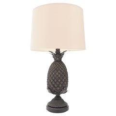 American cast bronze pineapple form table lamp, 1950's