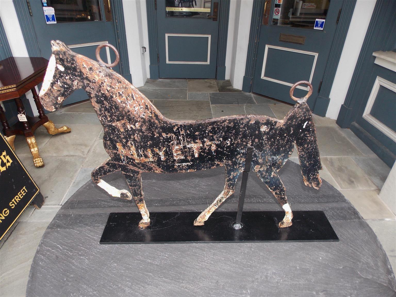 American Cast Iron and Painted Horse Trade / Stable Sign 