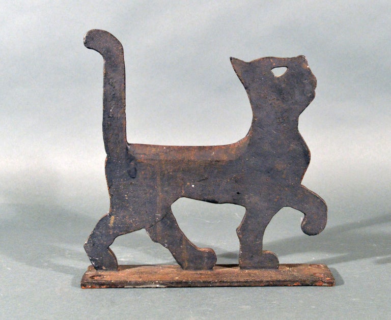 American Cast Iron Boot Scraper in the Form of a Cat, Household Patent Co.  at 1stDibs