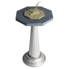 Vintage American cast iron & bronze sundial, 1900