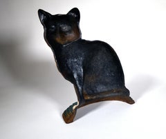 American Cast Iron Cat Door Stop in form of a Cat