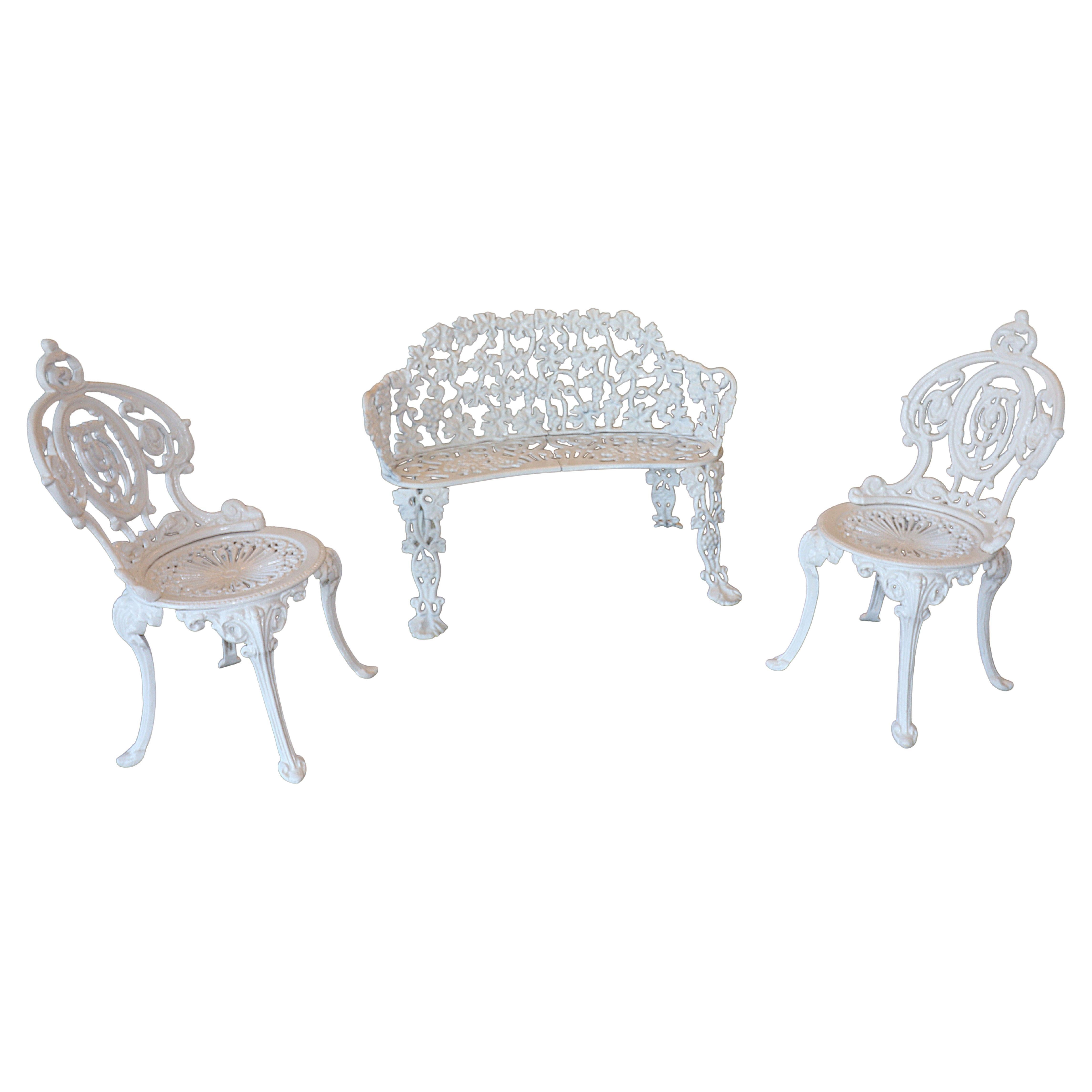 American Cast Iron Garden Suite Early 20th Century For Sale