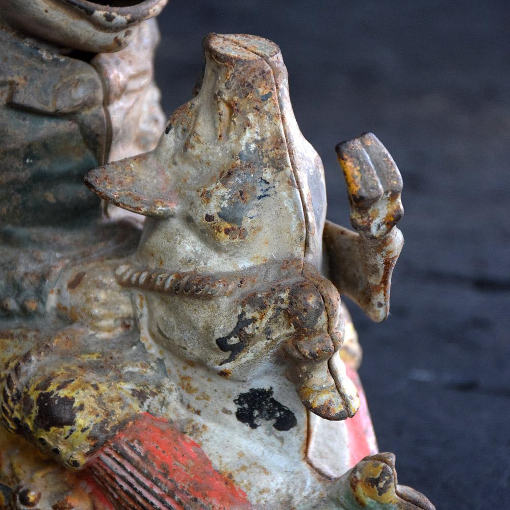 American Cast Iron Mechanical Bank “Paddy and the Pig” By J&E Stevens In Distressed Condition In London, GB