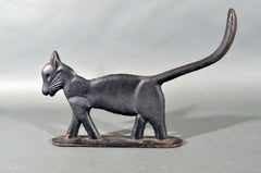 American Cast Iron Sculpture or Boot Scrapper of a Cat, circa 1920s
