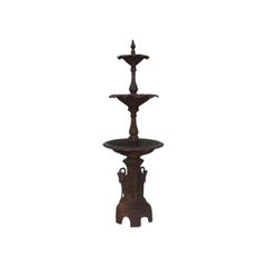 American Cast Iron Three Tiered Decorative Fountain, Fiske , NY .  Circa 1860