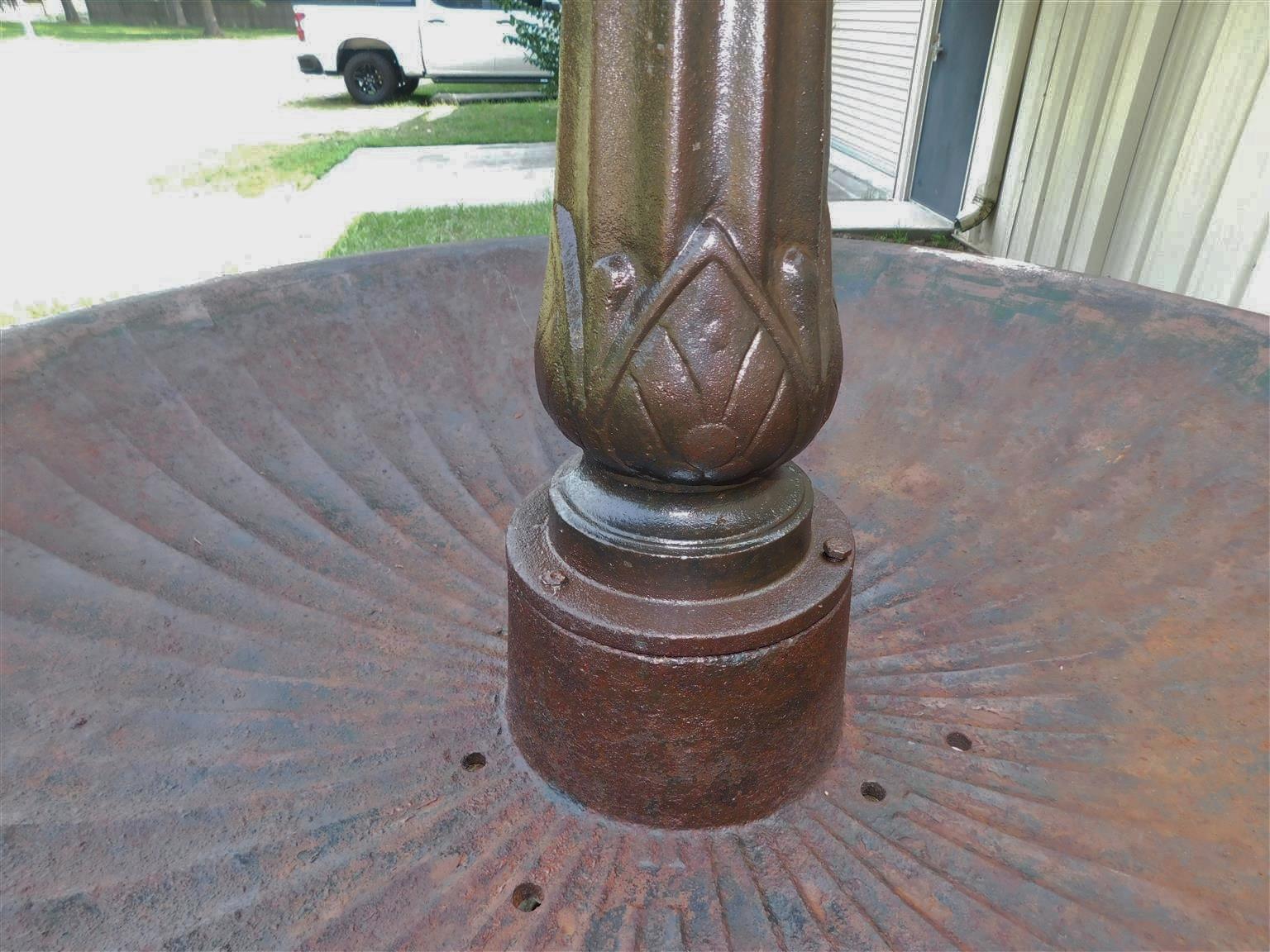 American Cast Iron Three Tiered Fountain w/ Flanking Swans, Fiske / Mott C. 1860 For Sale 2