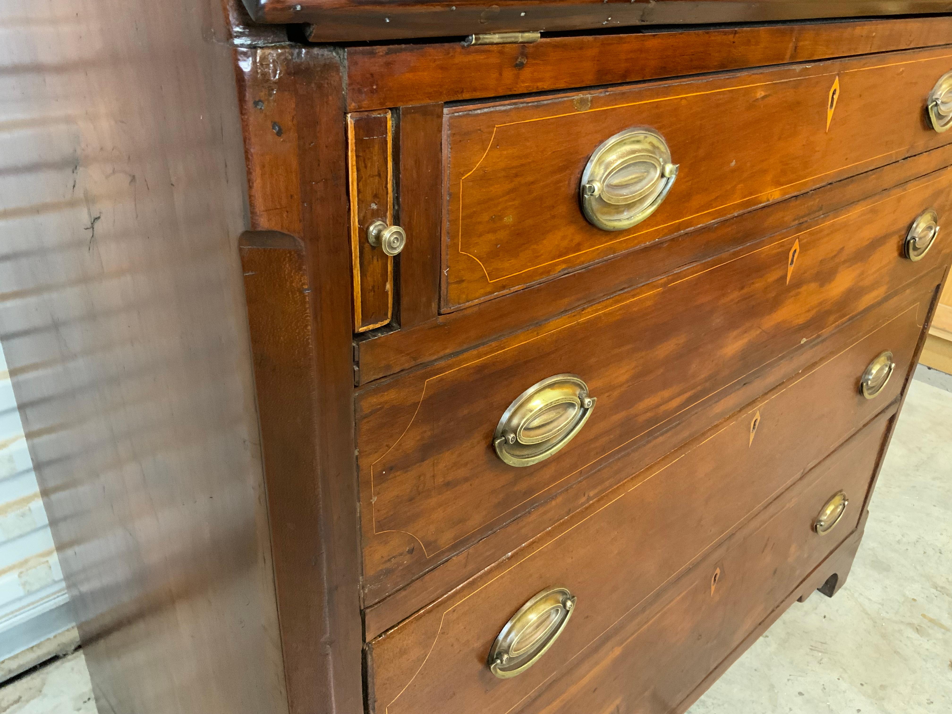 Chippendale American Cherry Slant Front Desk