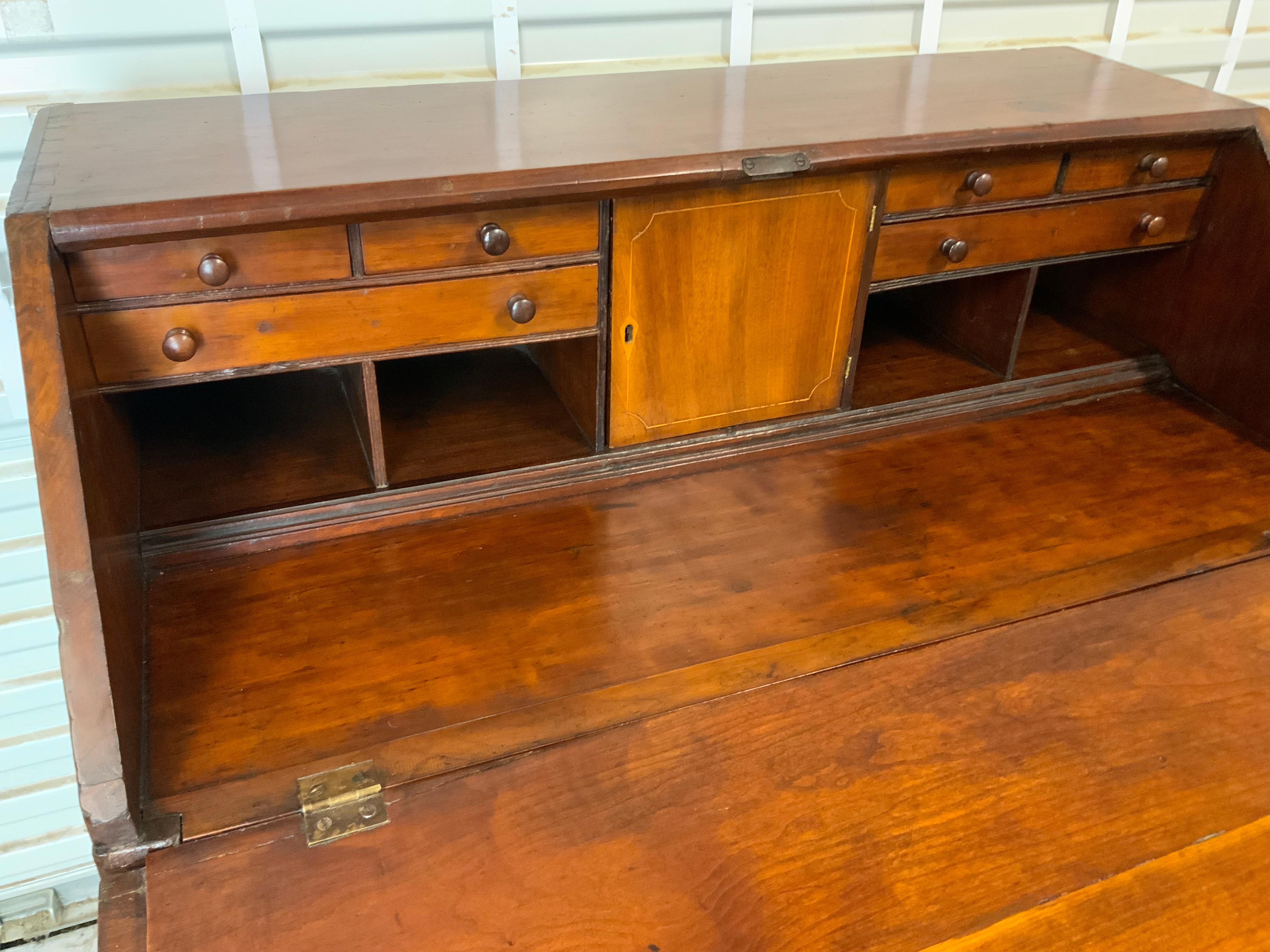 19th Century American Cherry Slant Front Desk