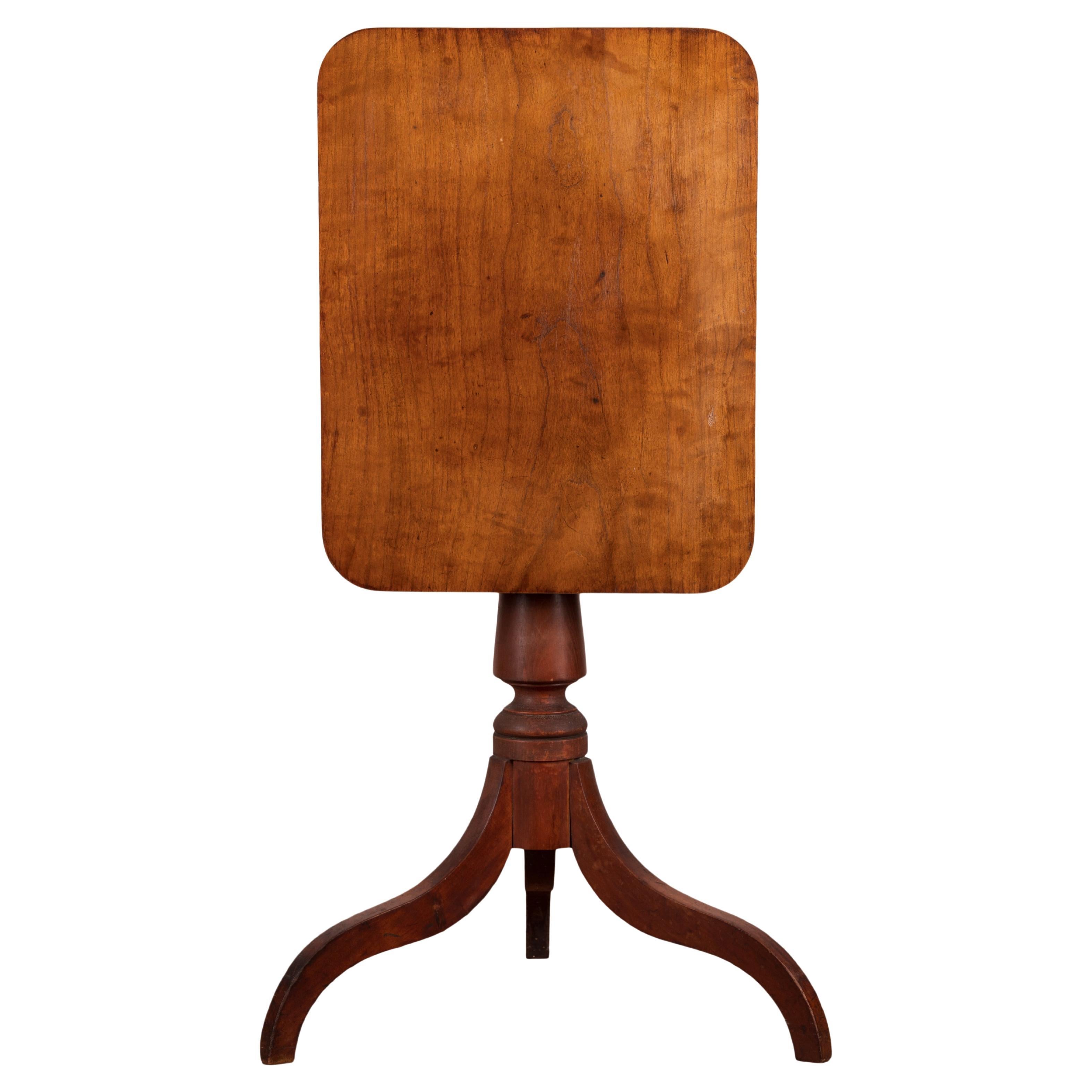 American Cherry Tilt-Top Candle Stand For Sale