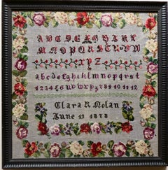 American Child's Sampler, Circa 1887 by "Clara R. Nolan"