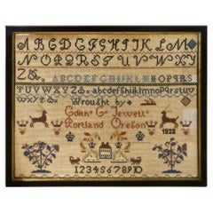 Sampler américain:: Circa 1928 par "Edith E.. Jewett"