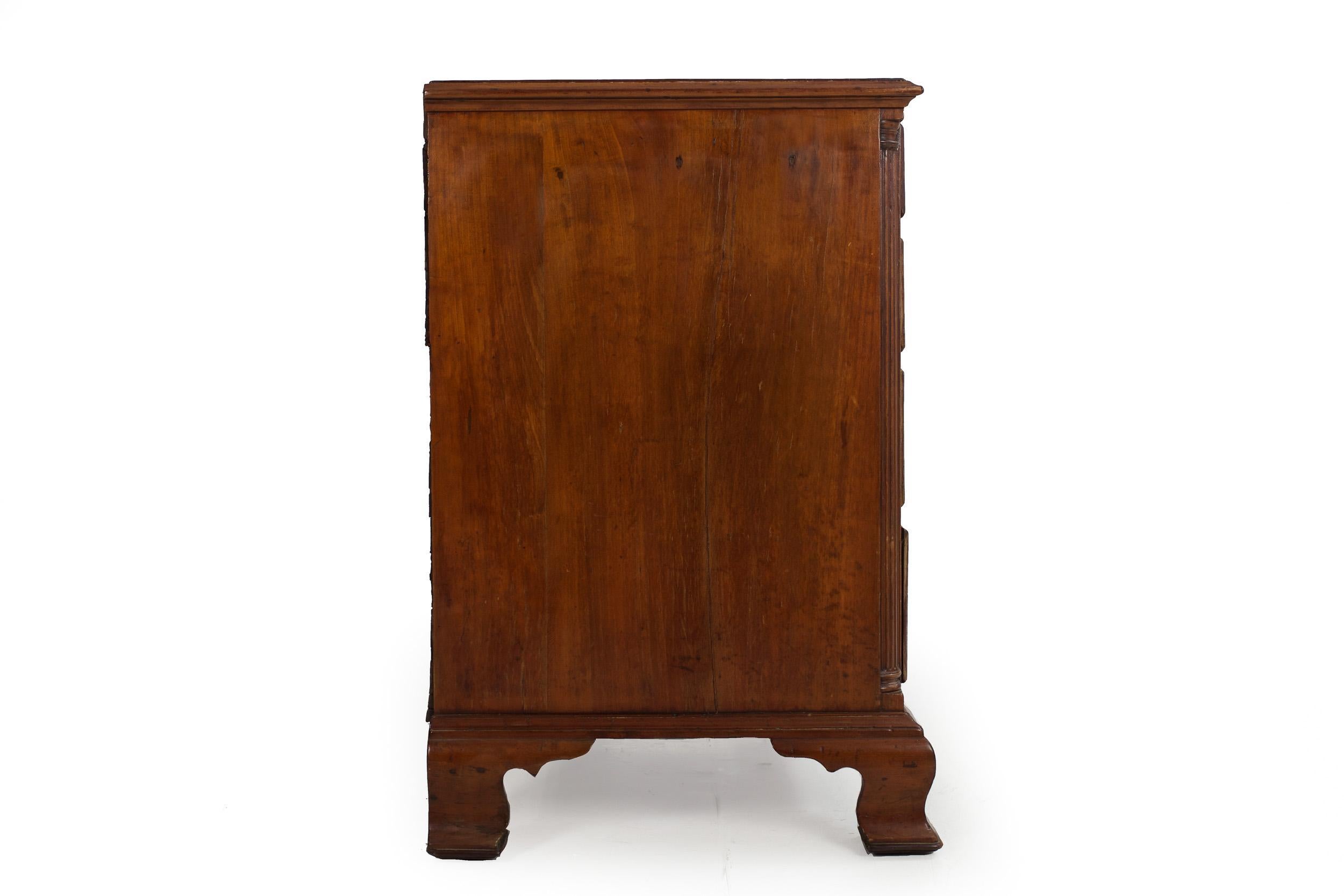 Brass American Chippendale Cherry Chest of Drawers, Pennsylvania, circa 1780