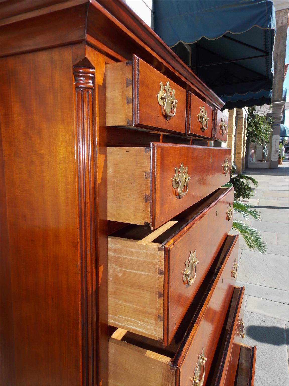 American Chippendale Cherry Graduated Tall Chest of Drawers, PA, Circa 1760 4
