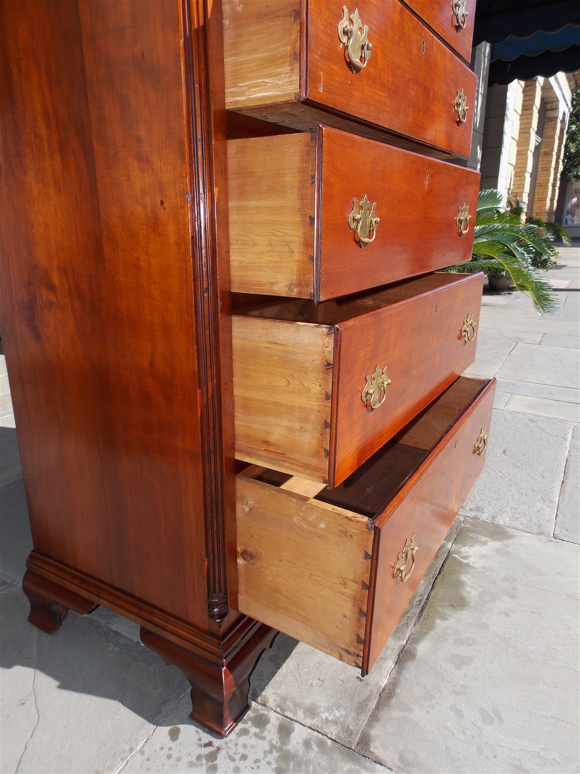 American Chippendale Cherry Graduated Tall Chest of Drawers, PA, Circa 1760 5
