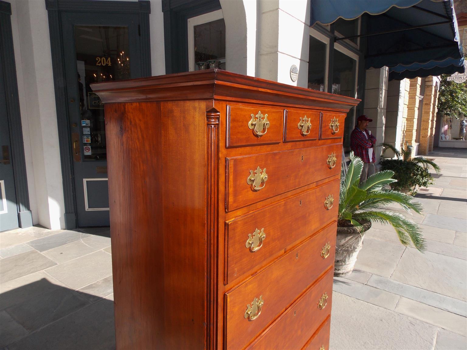American Chippendale Cherry Graduated Tall Chest of Drawers, PA, Circa 1760 In Excellent Condition In Hollywood, SC