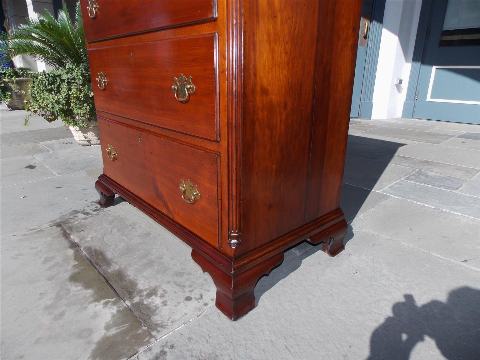 American Chippendale Cherry Graduated Tall Chest of Drawers, PA, Circa 1760 3