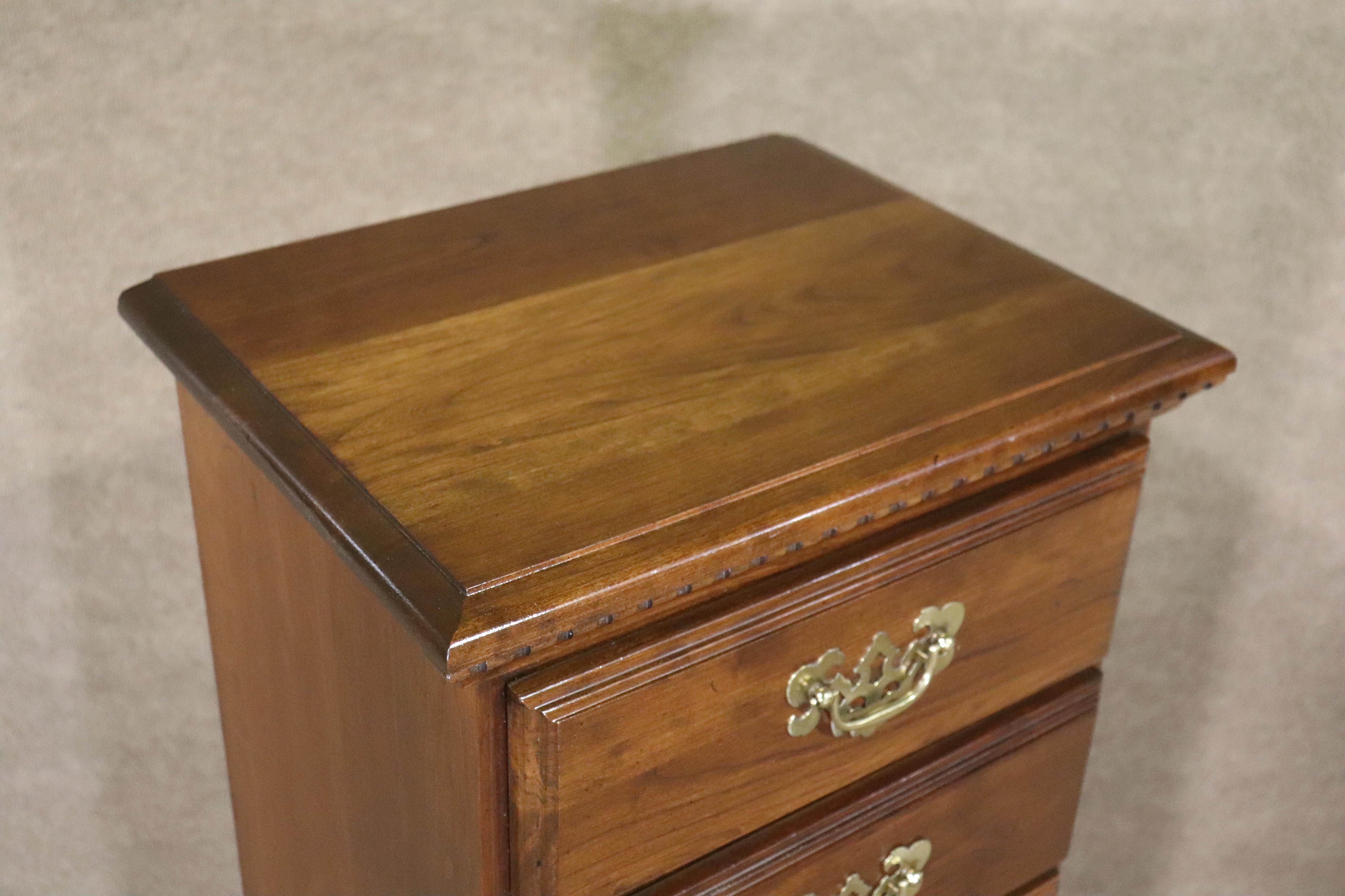 20th Century American Chippendale Cherry Lingerie Chest For Sale