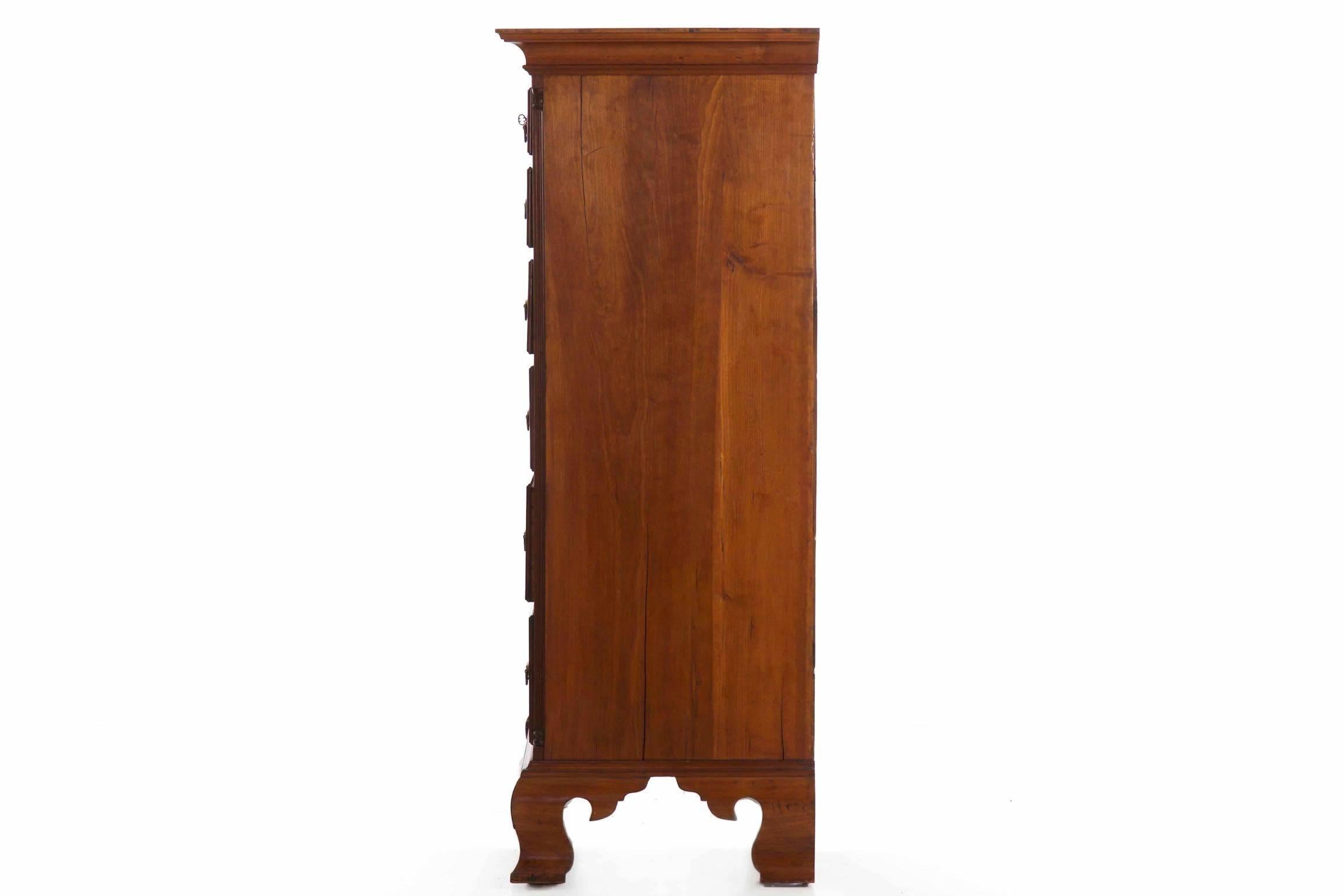 American Chippendale Cherrywood Tall Chest of Drawers, Pennsylvania 6