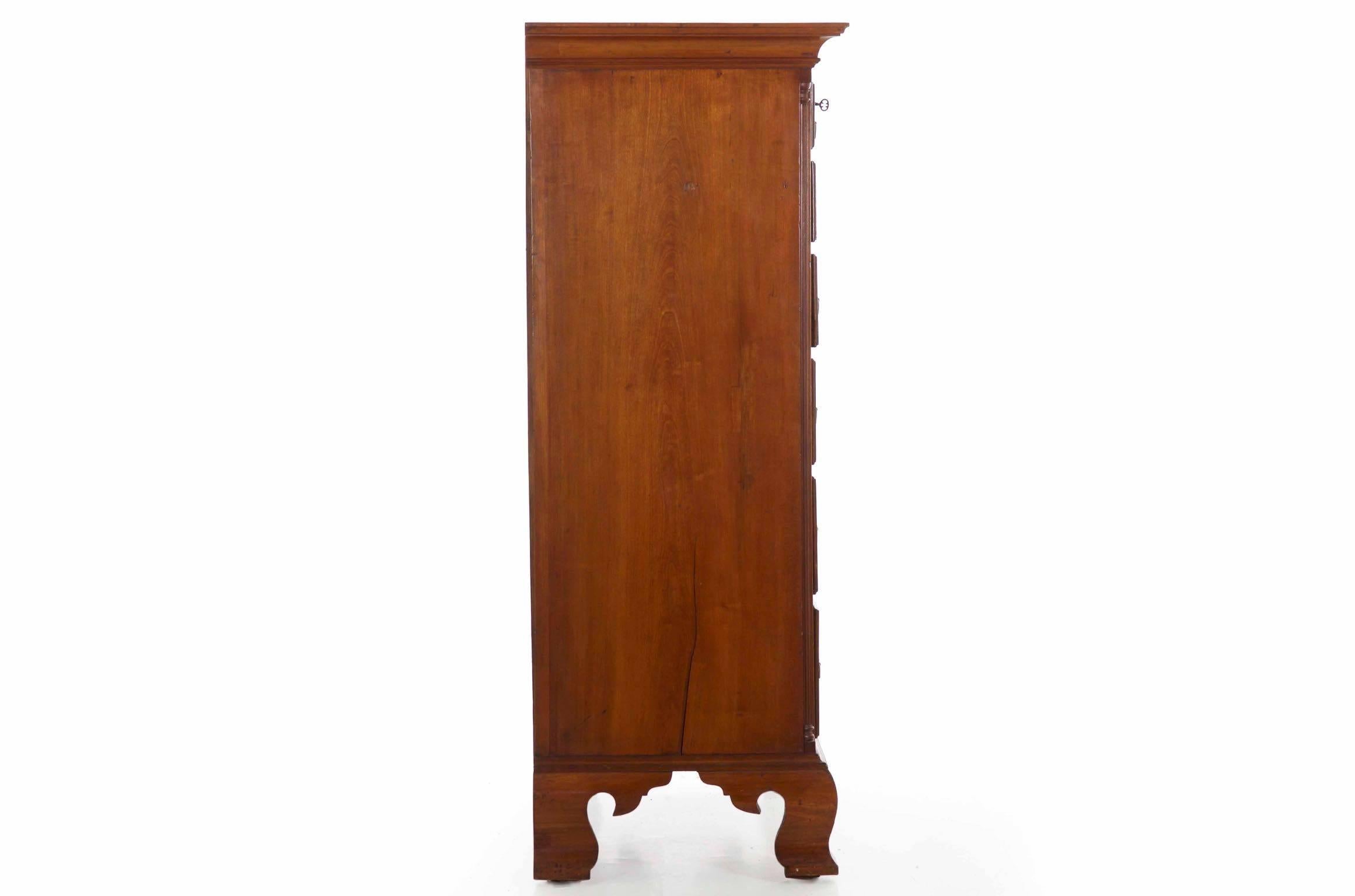 American Chippendale Cherrywood Tall Chest of Drawers, Pennsylvania 11