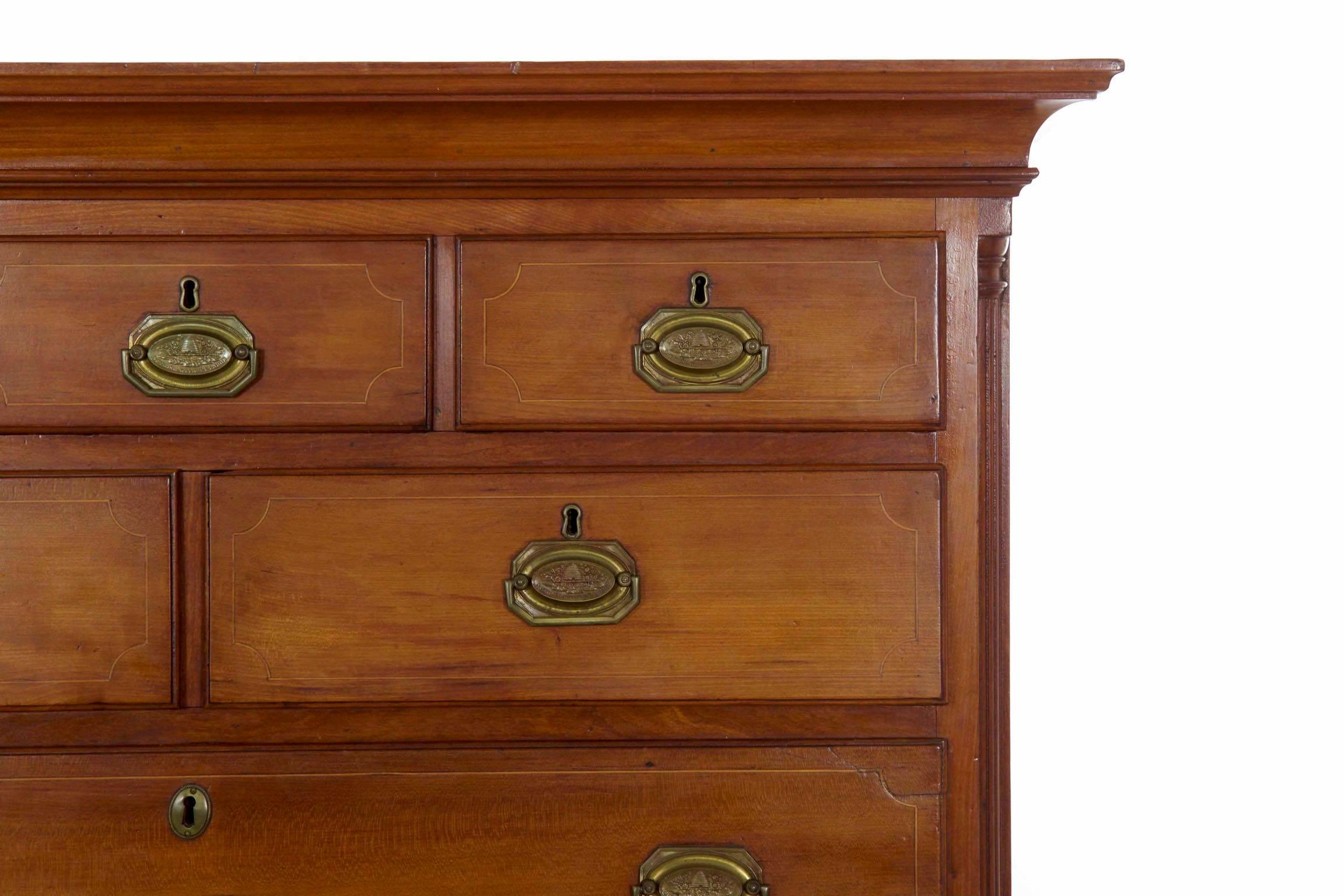American Chippendale Cherrywood Tall Chest of Drawers, Pennsylvania In Excellent Condition In Shippensburg, PA