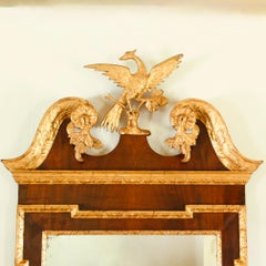 American Chippendale Federal Mahogany And Parcel Gilt Constitution Mirror