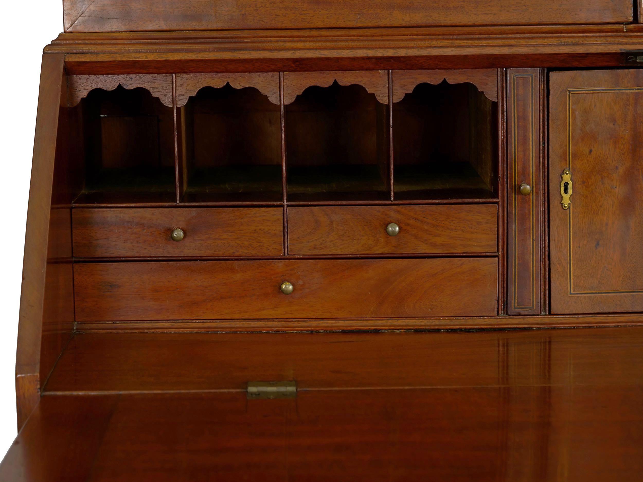 American Chippendale Mahogany Bookcase over Secretary Desk, Massachusetts 9