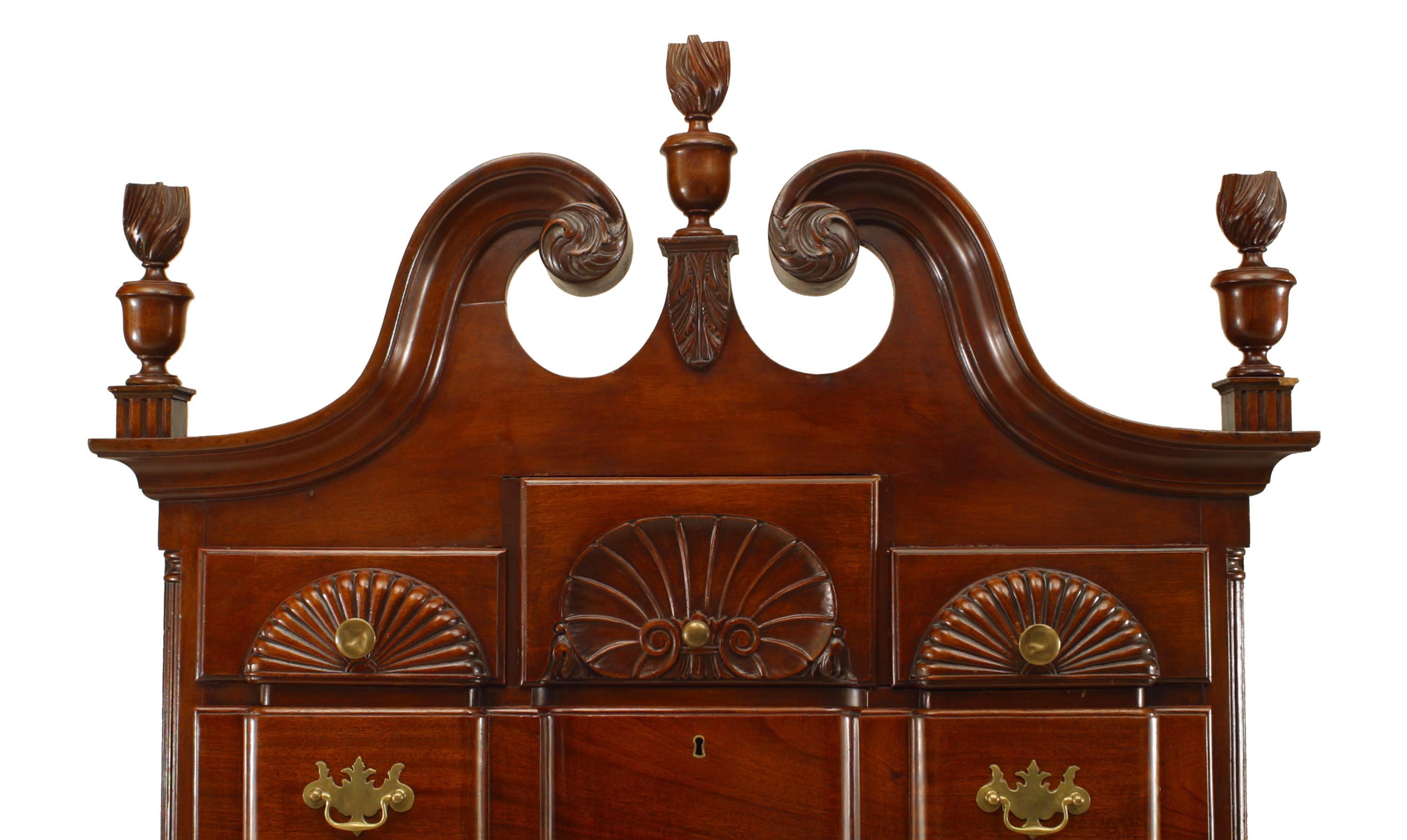 Federal American Chippendale Mahogany Chest For Sale