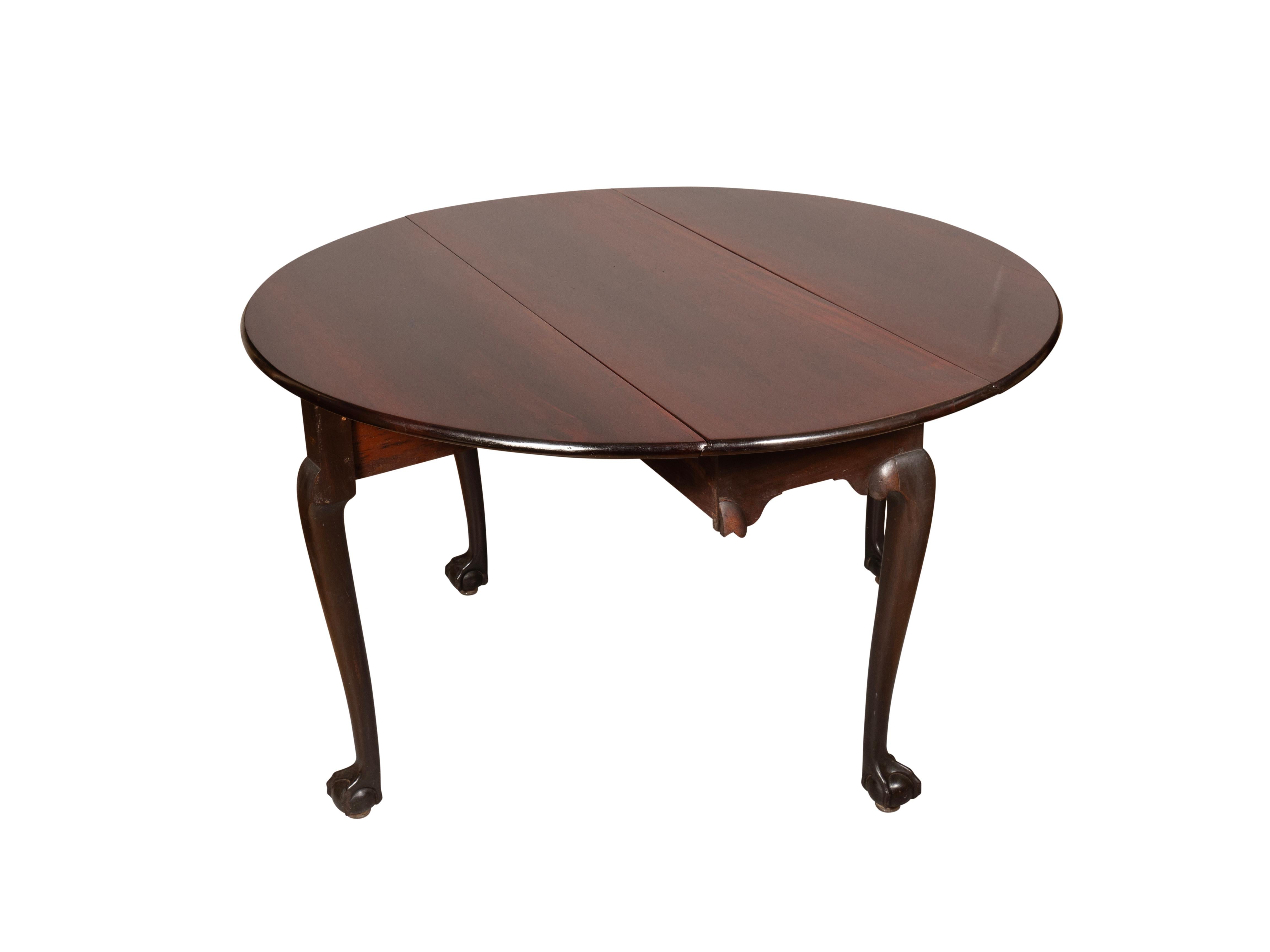 Amerikanischer Chippendale-Tisch aus Mahagoni mit Tropfenblatt im Angebot 4