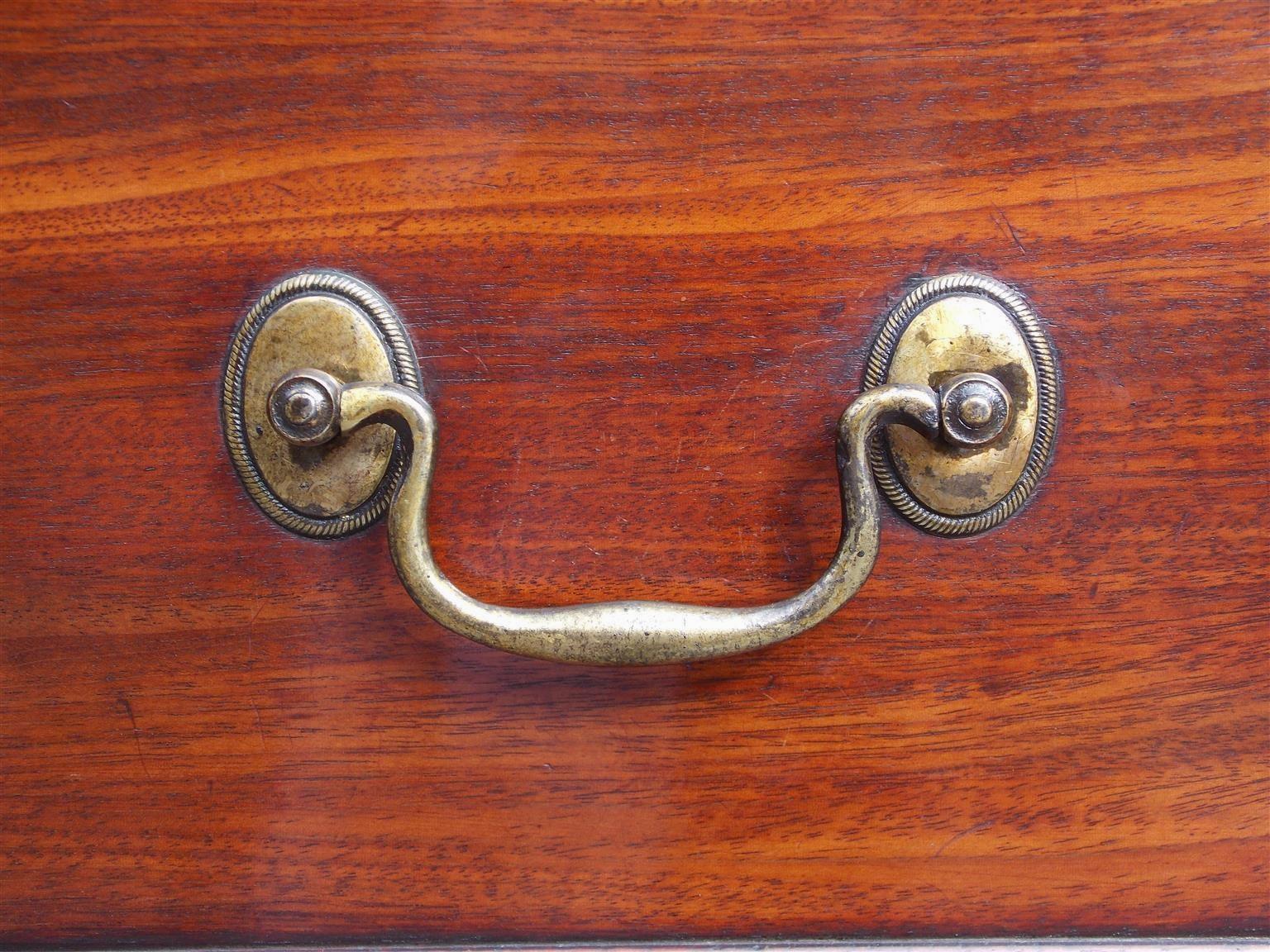 American Chippendale Mahogany Graduated Chest on Chest with Bracket Feet. C 1780 9