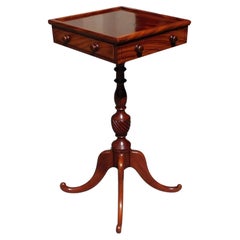 American Chippendale Mahogany One Drawer Side Table with Splayed Legs. C. 1780