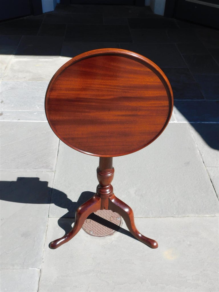 American Chippendale Mahogany Tilt Top Kettle Stand with Bird Cage ...