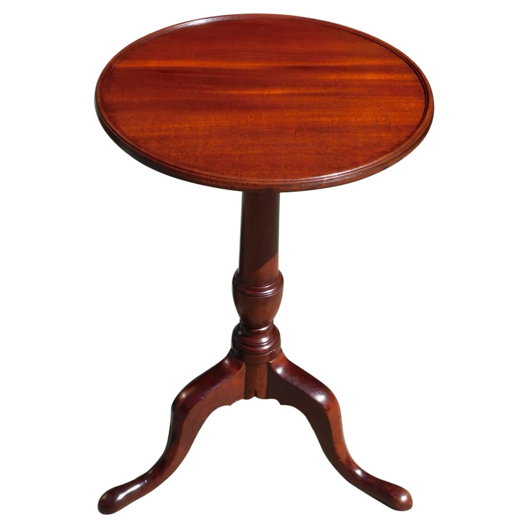 American Chippendale Mahogany Tilt Top Kettle Stand with Bird Cage, Circa 1750