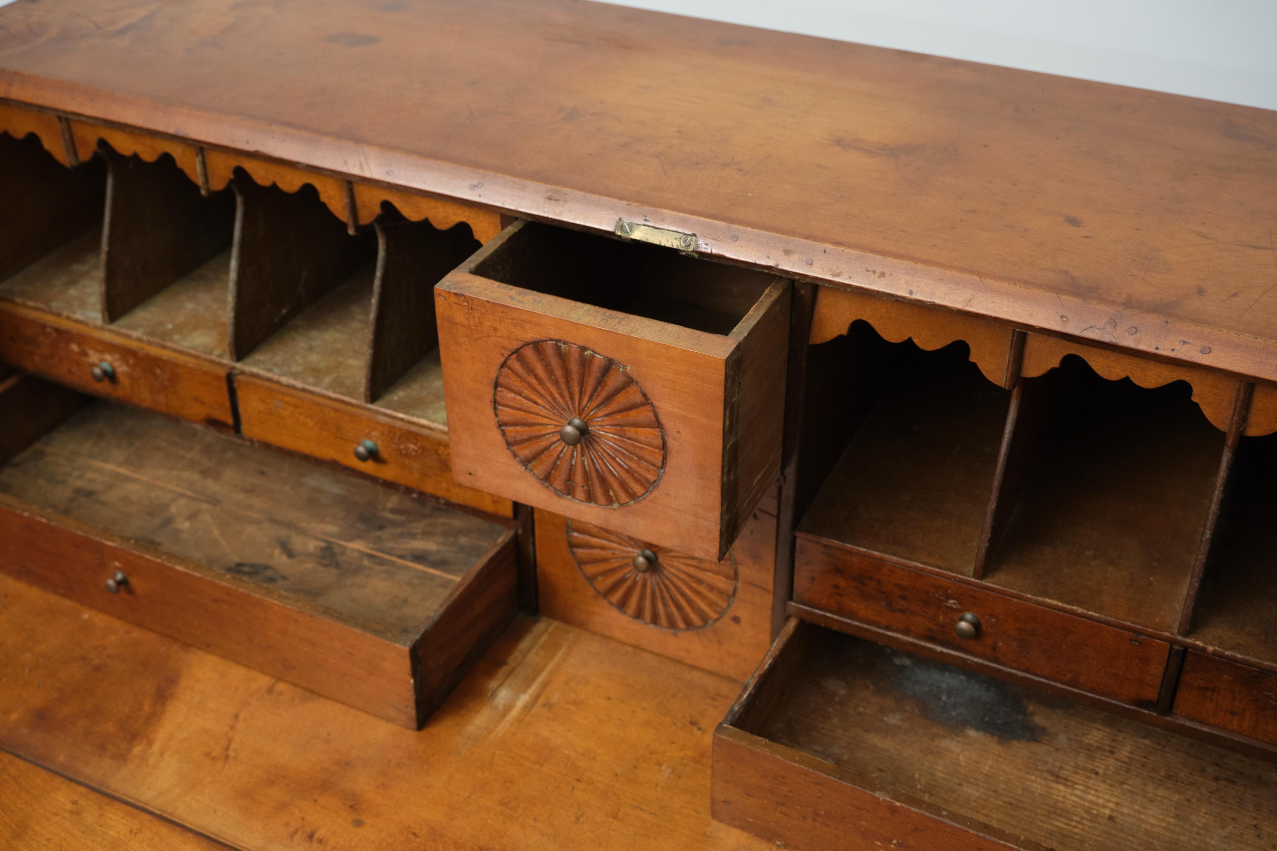 American Chippendale Maple Slant-Front Desk, Late 18th or Early 19th Century For Sale 3