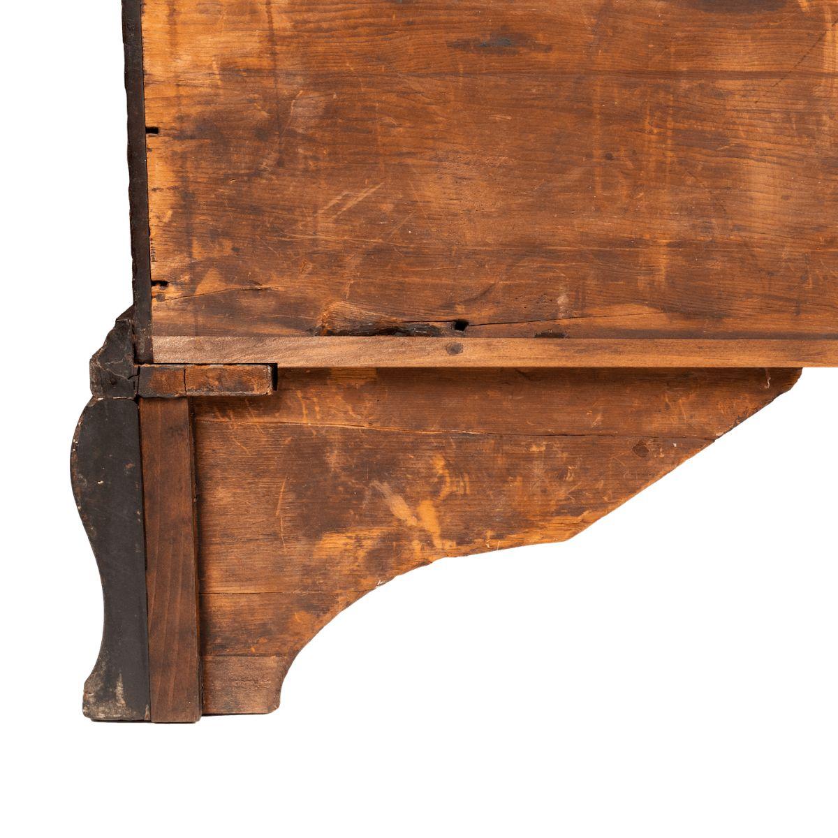 Amerikanischer Chippendale-Oxbow-Schrägfront-Schreibtisch, 1780 im Angebot 2