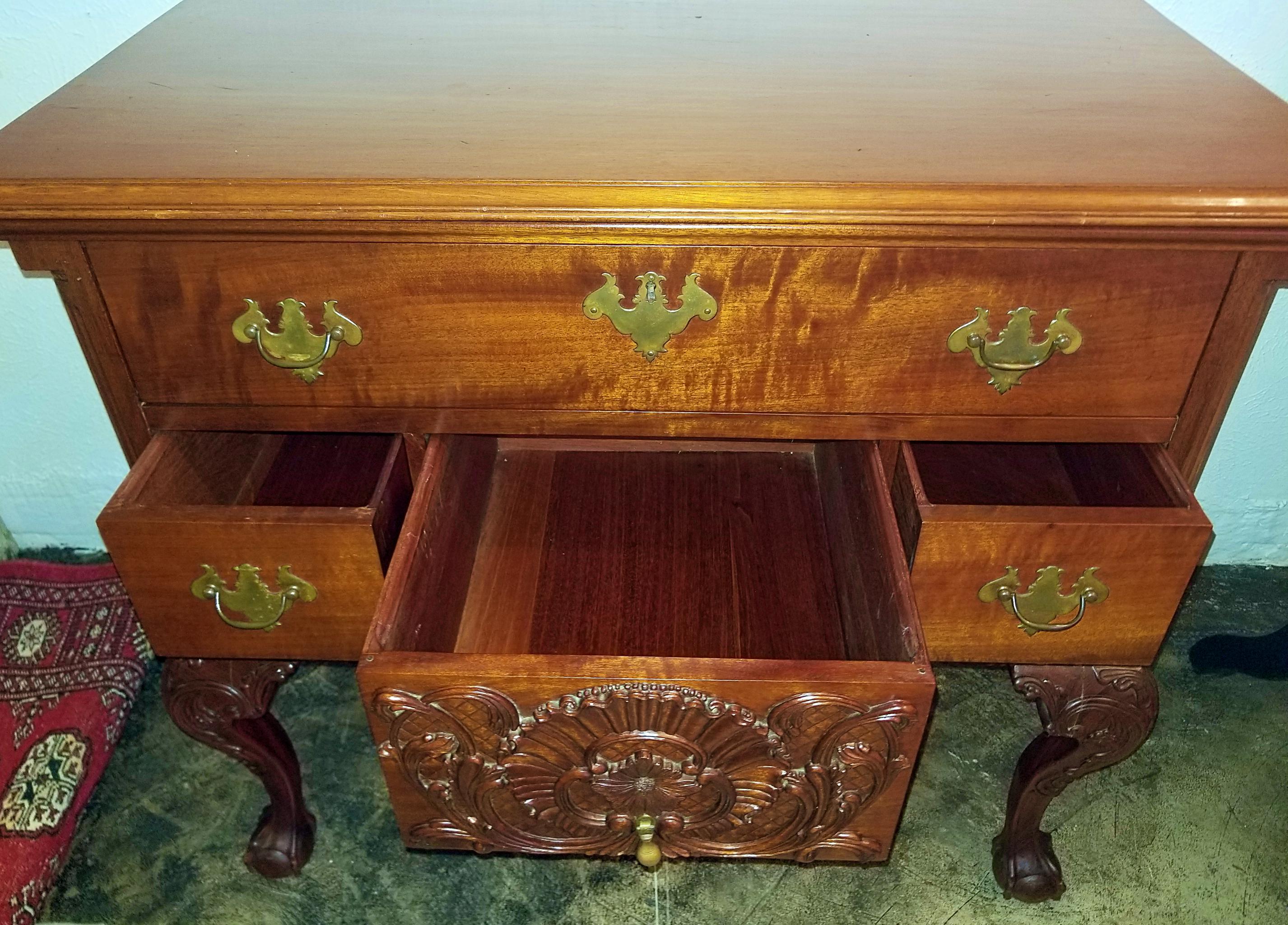 American Chippendale Style Mahogany Lowboy Table 6
