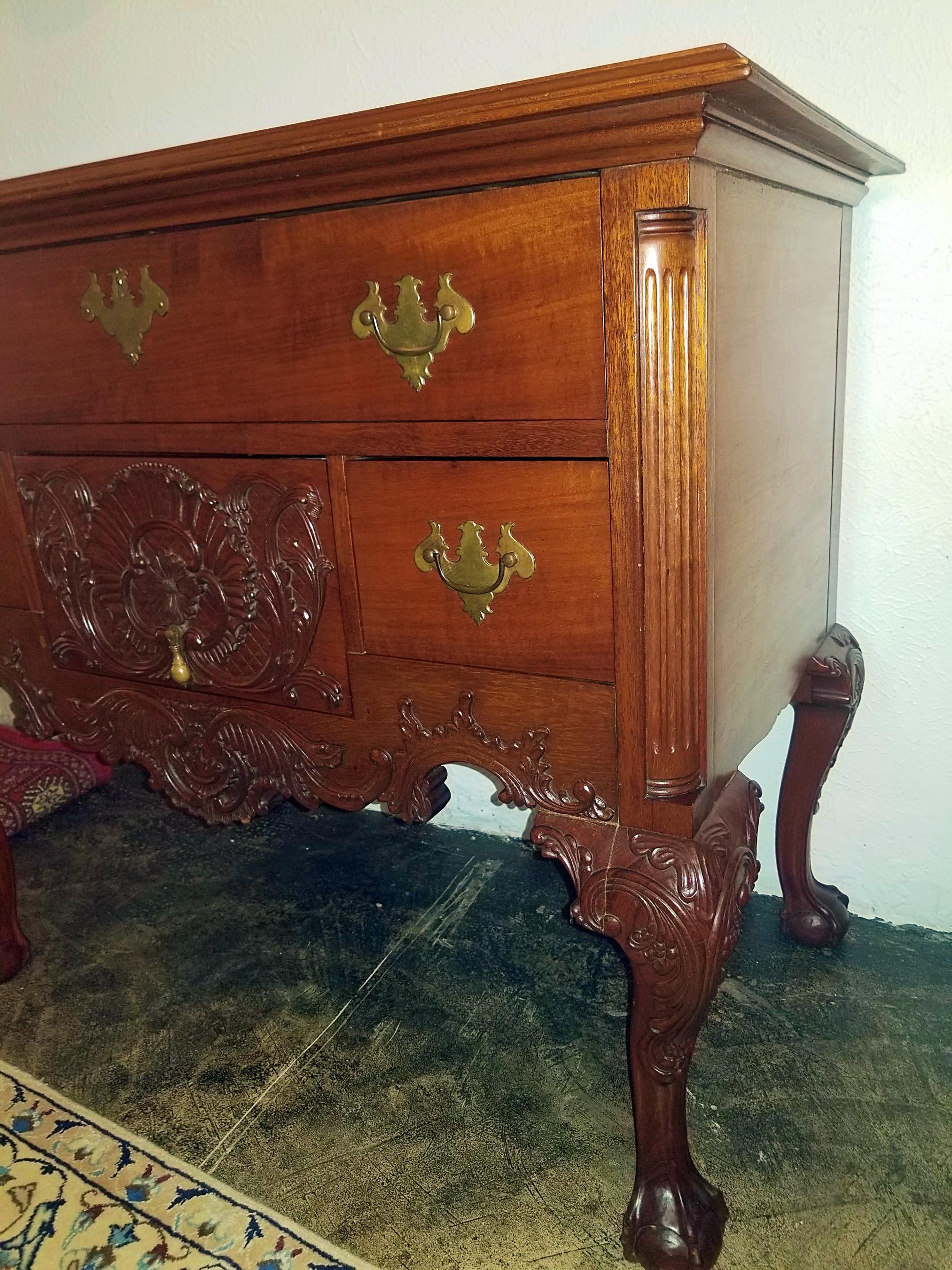 American Chippendale Style Mahogany Lowboy Table 8