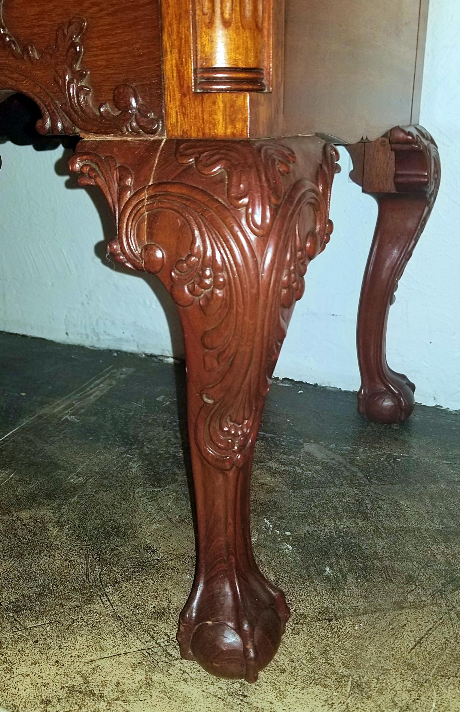 American Chippendale Style Mahogany Lowboy Table 9