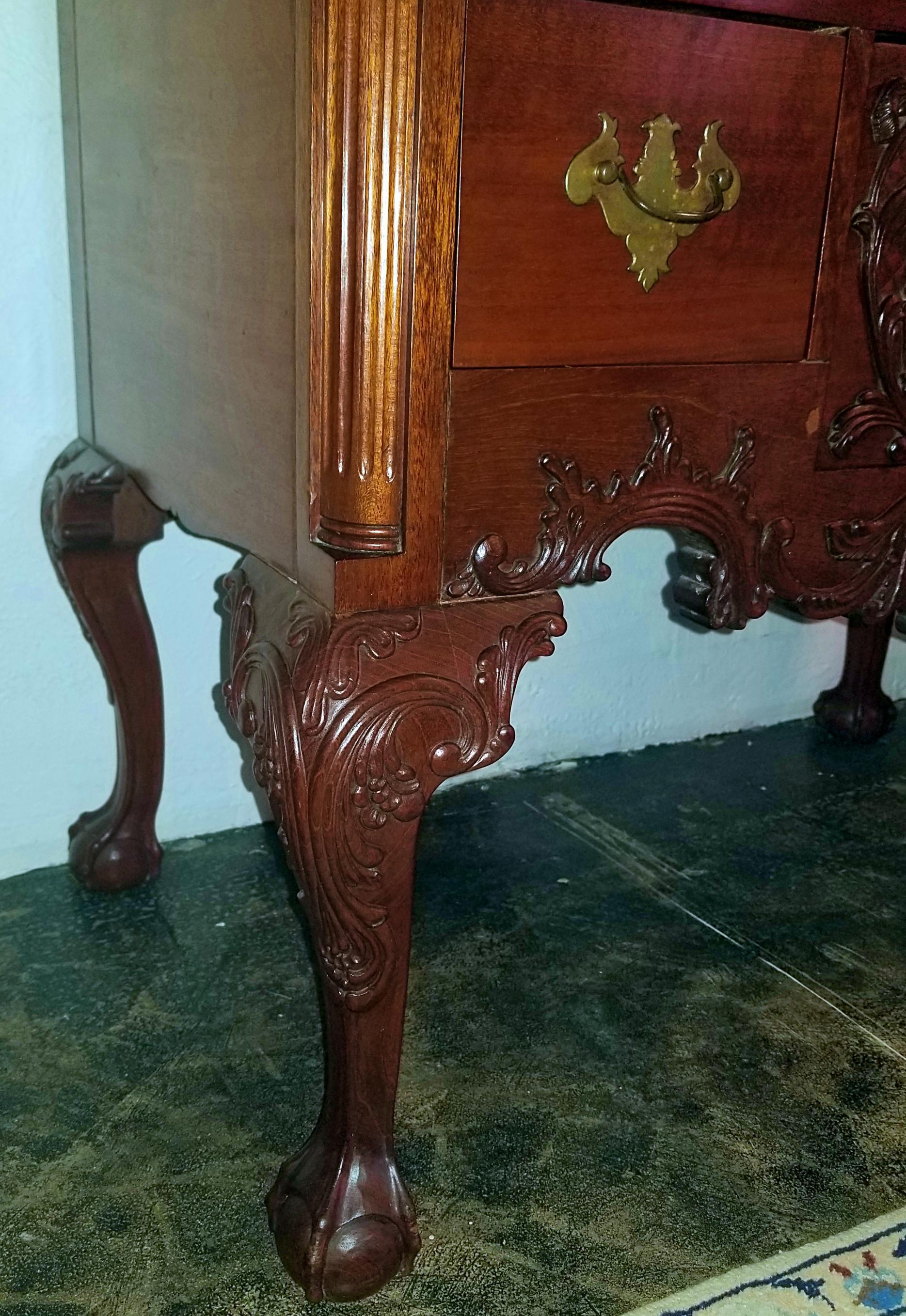 American Chippendale Style Mahogany Lowboy Table 12