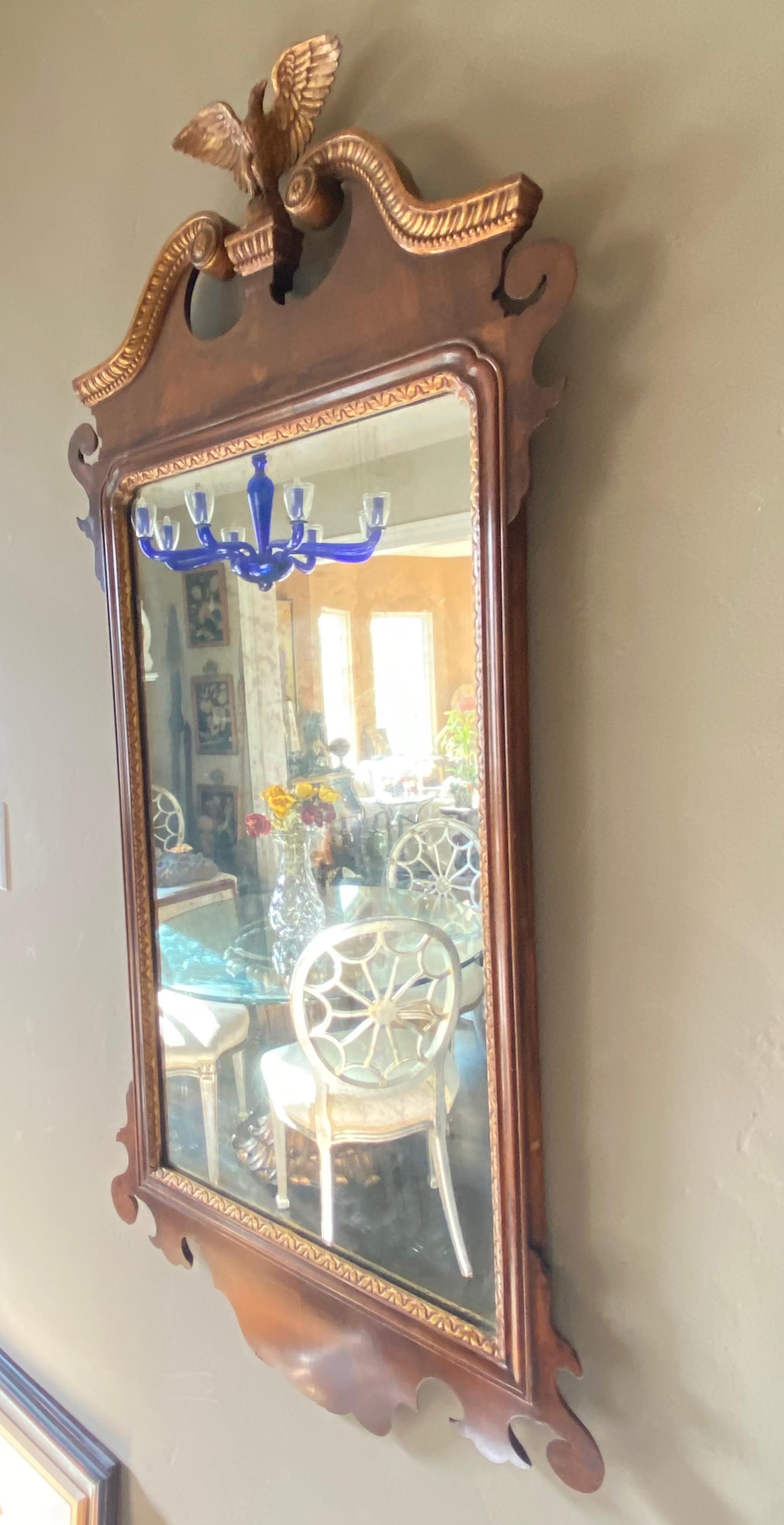 American Chippendale Style Mahogany Mirror, Early 19th Century For Sale 1