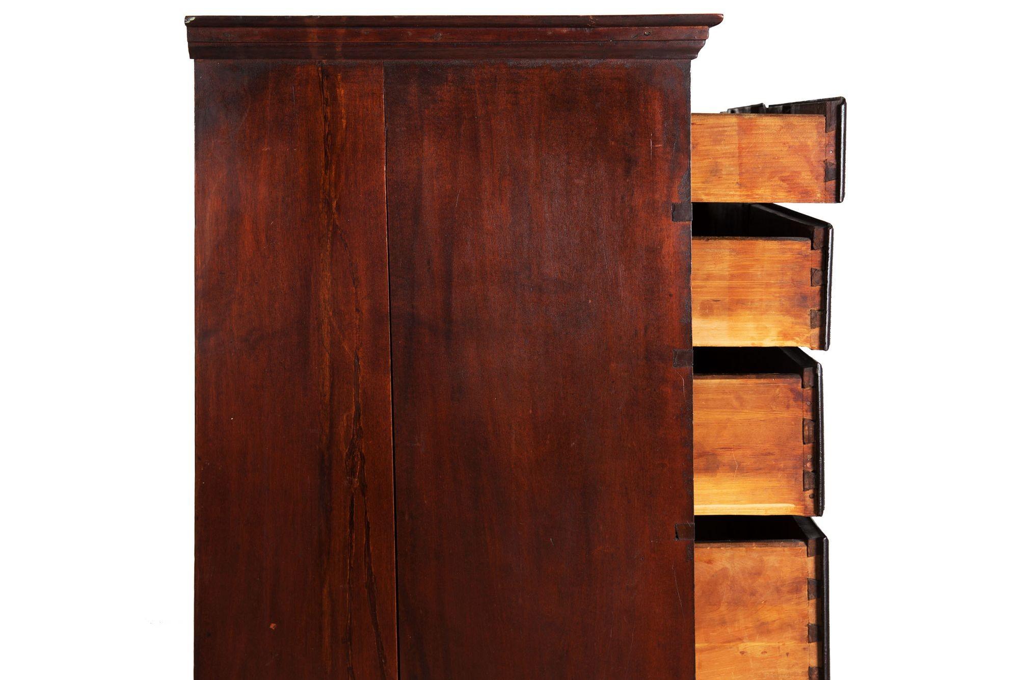American Chippendale Tall Dresser Chest of Drawers, Mid-Atlantic c. 1800 For Sale 6