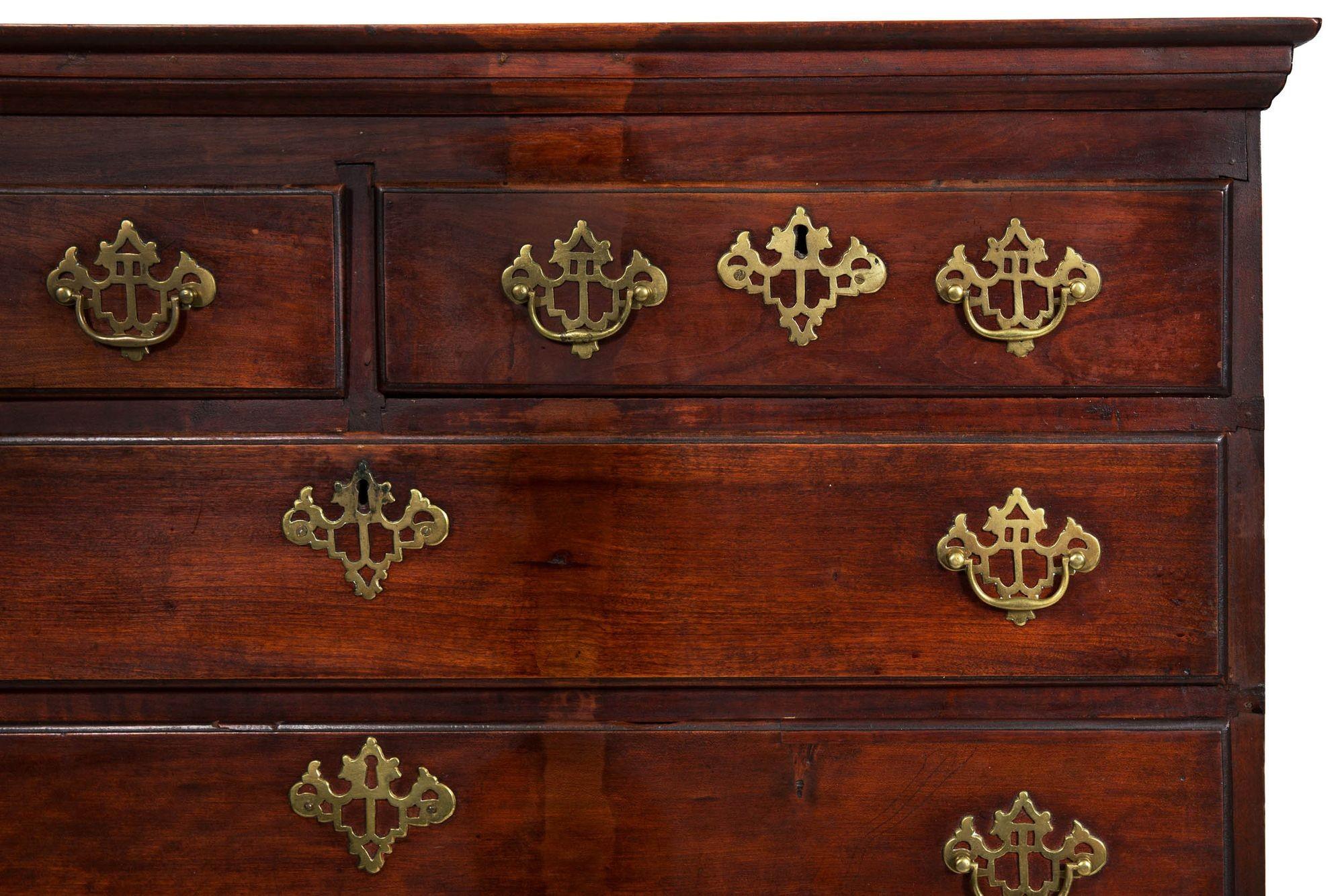 American Chippendale Tall Dresser Chest of Drawers, Mid-Atlantic c. 1800 For Sale 2