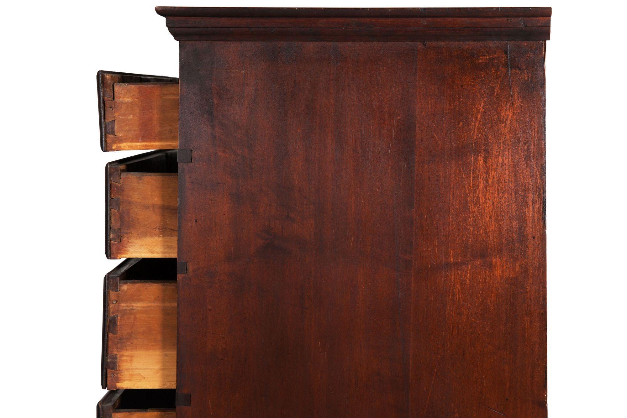 American Chippendale Tall Dresser Chest of Drawers, Mid-Atlantic c. 1800 For Sale 4