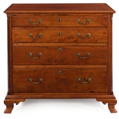 American Chippendale Tiger Maple Chest of Drawers, circa 1790