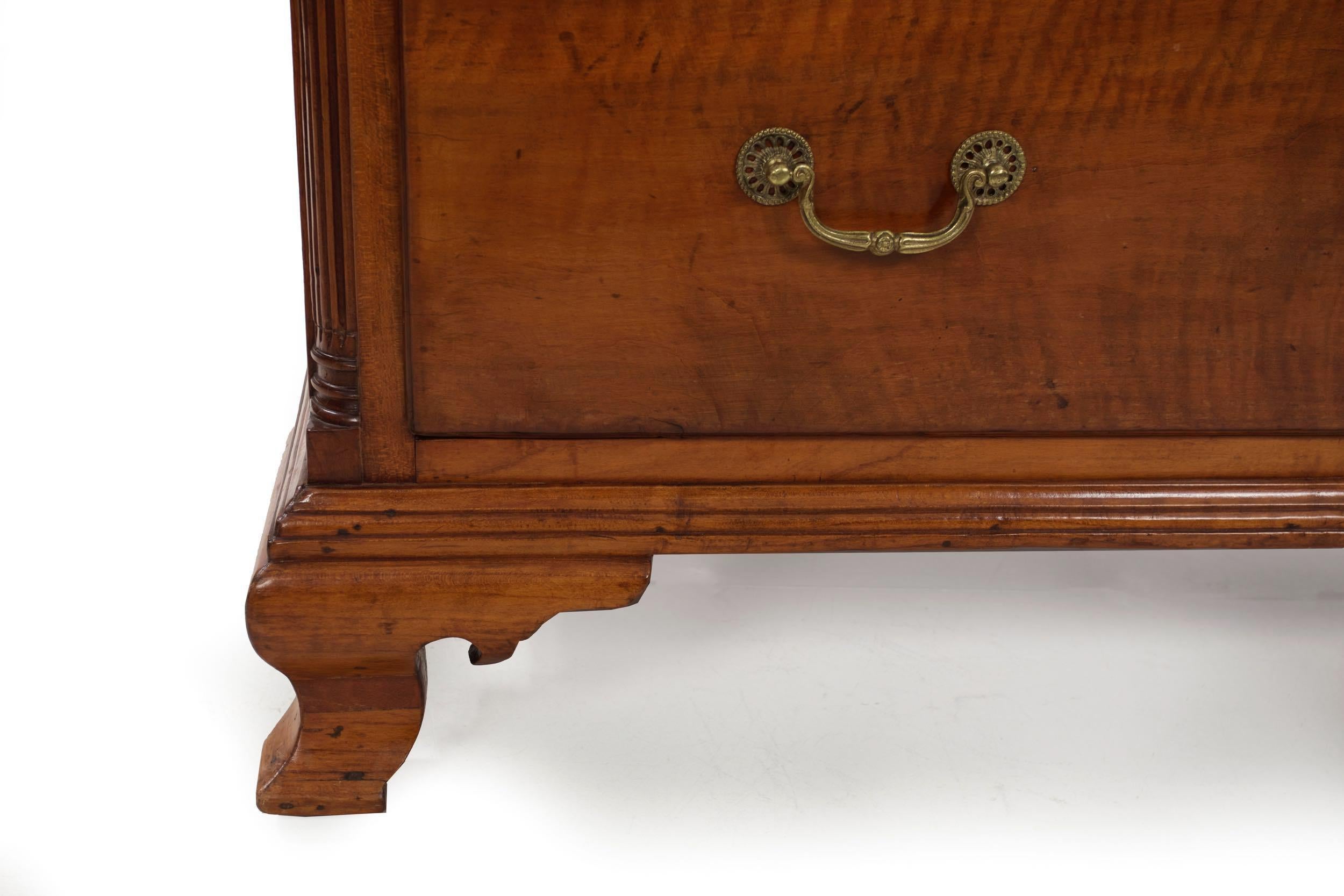 American Chippendale Tiger Maple Chest of Drawers, circa 1790 15