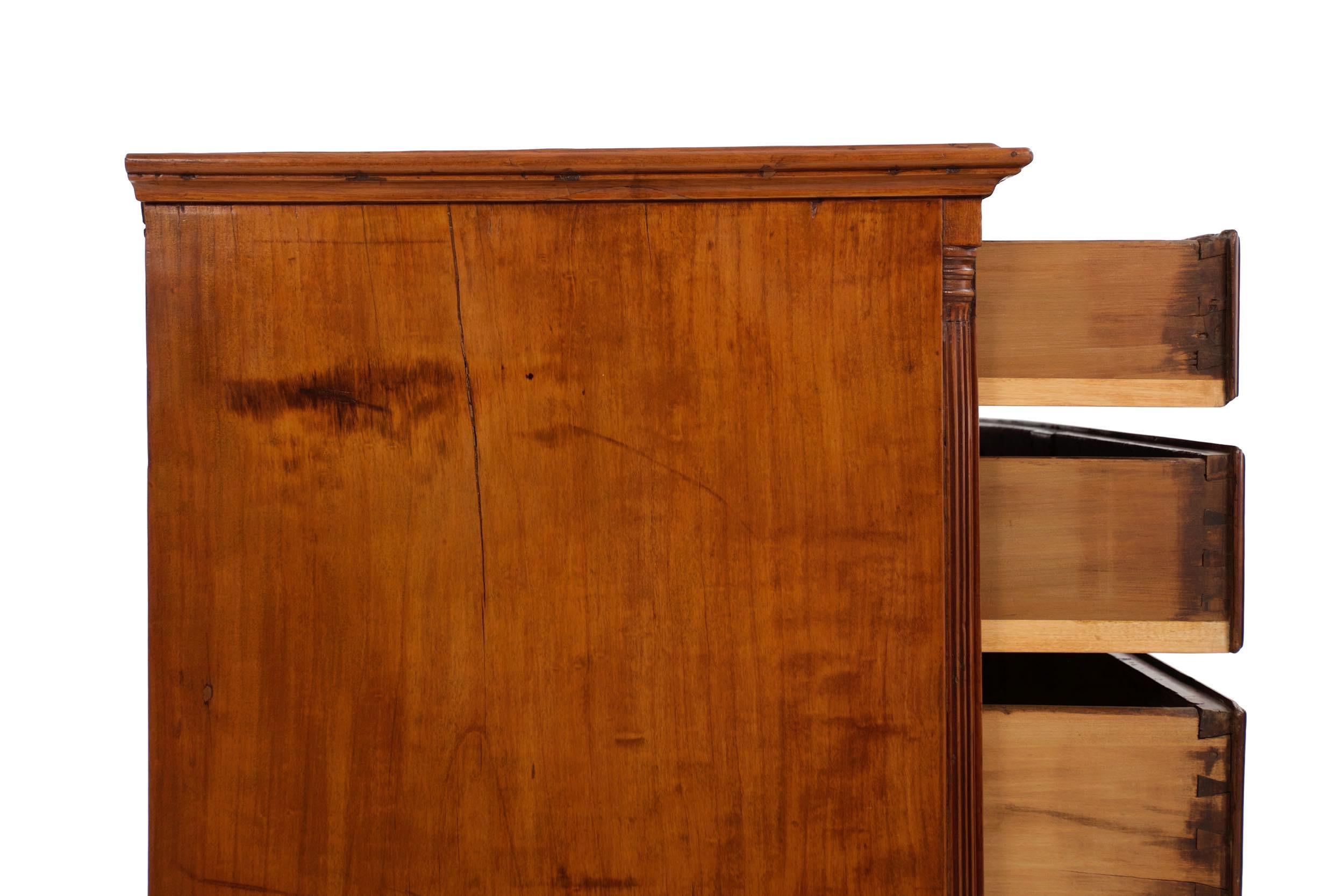 American Chippendale Tiger Maple Chest of Drawers, circa 1790 4