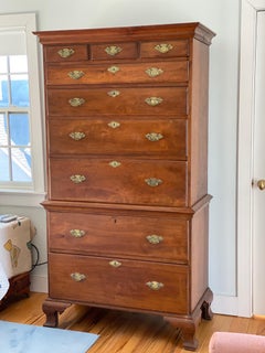 American Chippendale Walnut Chest on Chest, Probably Virginia, 1765-1800